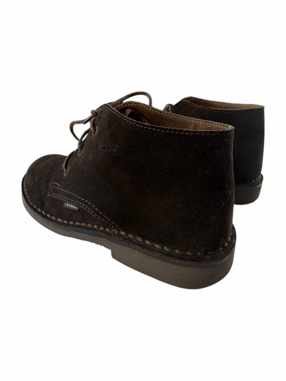 Steel Boots Men’s Brown Suede Desert Chukka Boots Size 10